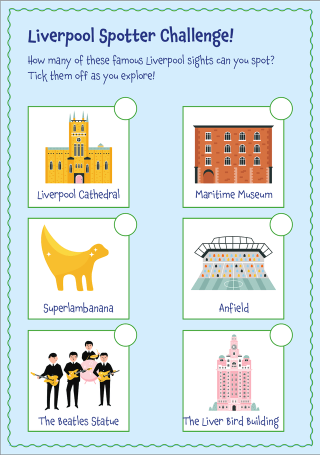 Mr Monks Children's Liverpool & Merseyside Holiday Diary