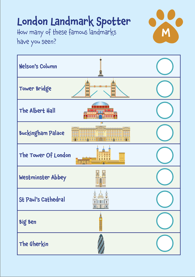 Mr Monks Children's London Holiday Diary