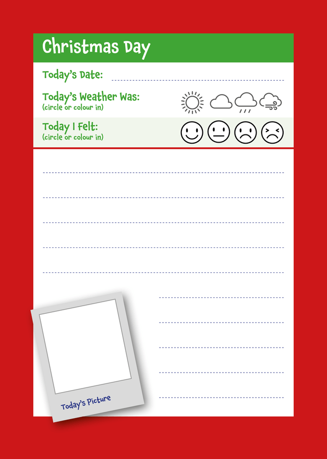 Mr Monks Children's Christmas Holiday Diary
